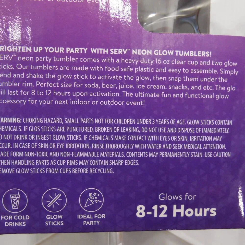 SERV Neon Glow Tumblers